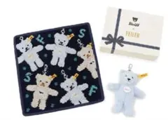 【新品】フェイラー×シュタイフ　ハンカチ Steiff(シュタイフ)」×「FEILER(フェイラー)」オリジナルデザインの