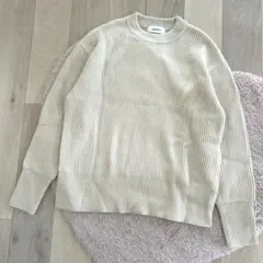 ♡Mila Owen♡ハイゲージリブ編み長袖ニットプルオーバー♡ベーシック♡上品
