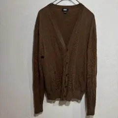 UNIQLO 【S】エクストラファインメリノ Vネックカーディガン ブラウン