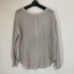 ジーユー メッシュバックリボンセーター ニット 3way こなれ感 レイヤード