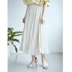 アースミュージックアンドエコロジー フレアロングスカート ドット 美品
