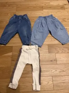 ジョガーパンツ　バレルレッグ　3点セット 80cm