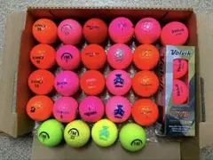 ⛳️【お買得品】ニューボールVOLVIK入りピンク、赤等等ロストゴルフボール28球