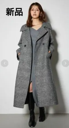 【新品 】 rienda スタンドカラーシェイプドチェスターコート 完売品