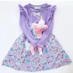 ❤️新品未使用✨タグ付き❤️しまむら✖︎エコネコ♡コラボセット110ゆめかわユニコーンのサムネイル