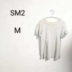 S920 サマンサモスモス SM2 レース袖 Tシャツ Mサイズ ライトグレーのサムネイル