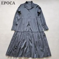 PINUE ピヌエ タックステッチシャツワンピース ブルー S size - メルカリ