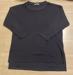 長袖　トレーナー　紺　トップス　Tシャツ