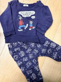 BREEZE ベビーパジャマ ネイビー キャラクター柄