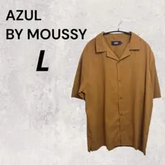 AZUL ベージュ L 半袖 シャツ チェック柄 大人カジュアル おでかけ 夏