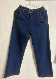 ダークブルーデニム　ストレートパンツ　Fサイズ