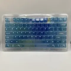 青い半透明　キーキャップ