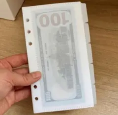 A6 アクリルバインダー 透明 クリア リフィル 韓国 バインダー貯金 耳付き