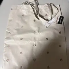 SMILEY フェイクレザーサブバッグ アイボリー A4対応