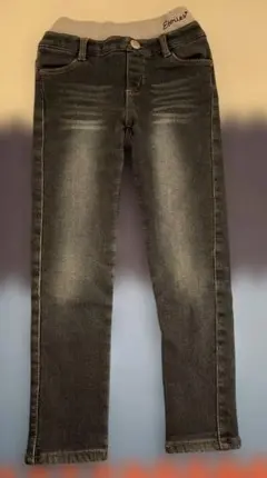 Etoiles ダークブルー スリムフィットパンツ　暖パン130