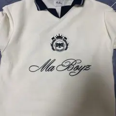 MA BOYZ GAME KNIT SHIRTS ホワイト kohjiya