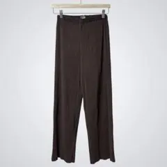新品未使用品 タグ付き プリーツプリーズ ストレートパンツ 茶色 ブラウン PLEATS PLEASE ISSEY MIYAKE（プリーツプリーズイッセイミヤケ