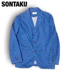 【30%OFF】 日本製 ソンタク インディゴ ドット　シャツジャケットのサムネイル