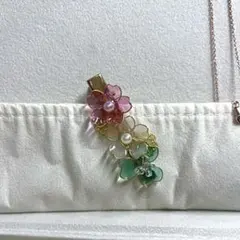 桜　クローバー　ヘアアクセ　ヒアピン　ピンク　ホワイト　グリーン　入学式　春
