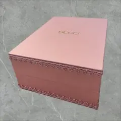 【希少】GUCCI アンティークピンク布張ボックス③　インテリアに