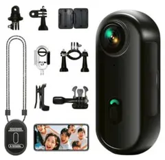 4Kアクションカメラ UHD 小型ウェアラブルカメラ 160°広角小型Vlog