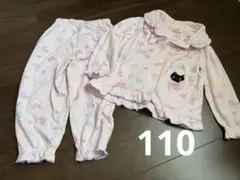 lala salama パジャマ　上下　長袖　ピンク　女の子　フリル　猫