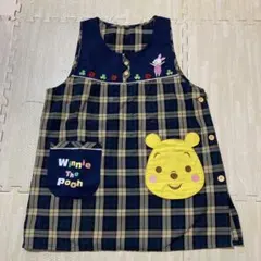 ディズニー　エプロン　プーさん　保育士　M-L