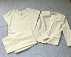 ドレスラボ　ノーカラージャケット・トップス・パンツ ３点セット