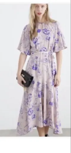 新価格　新品同様Pinky&Dianne ボタニカルプリントマーメイドワンピース