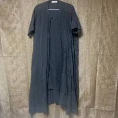 Samansa Mos2 ブラックロングシャツワンピース 薄手の生地です、