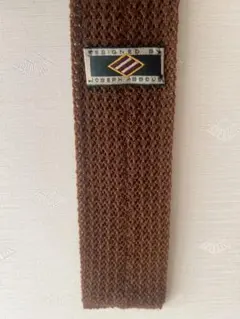 【海外購入品】　7.5cm太幅ニットタイ　ブラウン