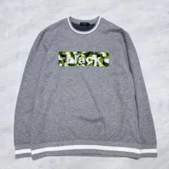 ブラックレーベル クレストブリッジ 刺繍 スウェット(薄手) Lサイズ グレー系