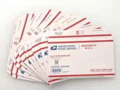 USPS Priority Mailミニサイズ封筒10枚レッ【2020】