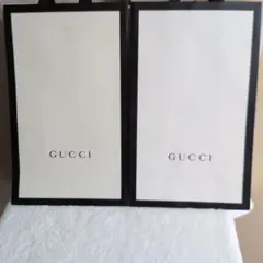 GUCCI ショップ袋 2枚セット ホワイト/ブラック