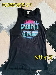FOREVER 21 DON'T TRIP タンクトップ Sサイズ　ブラックのサムネイル