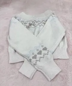 An MILLE アンミール ラメノルディック柄 ニット
