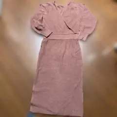 Lily Brown ラップニットワンピース ピンク系 One Size
