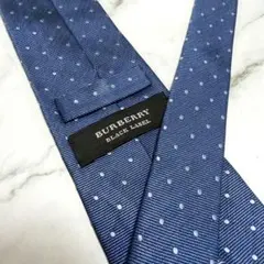 BURBERRY BLACK LABEL ネクタイ ブルー ドットは