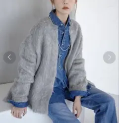 SLOBE IENA美品シャギーニットカーディガン