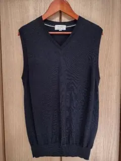 Aoki アオキ LES MUES ネイビー Vネック ニットベスト M