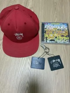 Stussy 赤 キャップ ノベルティセット