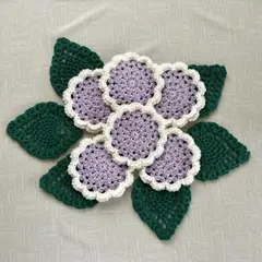 yunon様専用　あじさい　手編みドイリーコースター茶托　12枚　ハンドメイド