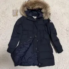 近年極美品　ピレネックス　グルノーブル　ダウンコート　ファー着脱可能　ネイビー