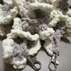 スマホショルダーストラップ ホワイト×グレージュ