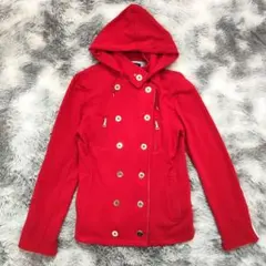 TOMMY HILFIGER フード付きコート 赤 L　パーカーコート