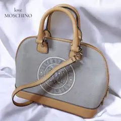 LOVE MOSCHINO 2WAY ハンドバッグ ショルダー ロゴ ベージュのサムネイル