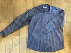 【GLOBAL WORK】　ストライプ長袖シャツ　メンズSサイズ