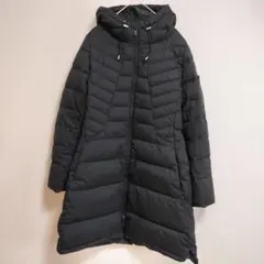 FILA GOLF 中綿 ロングジャケット L ブラック フード付き