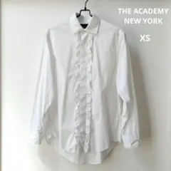 THE ACADEMY NEW YORK フリル付長袖シャツ　ブラウス　白　XS