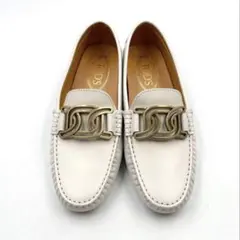 TOD'S トッズ ケイト レザー ローファー ホワイト 37 - メルカリ